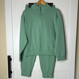 a new day Green Jogger Set with Quarter Zip Top